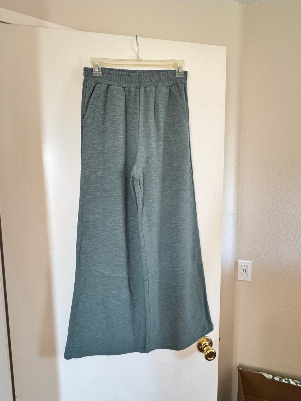 Zenana Ash Jade Soft Heathered Green Wide-Leg pants